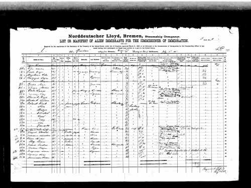 Baltimore, Passenger ListsJozef Polasek